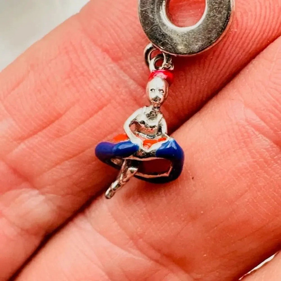 NEW Cancan Dancer Dangle Charm Pendant 925 Sterling Silver Red Fits For Pandora - Picture 2 of 5
